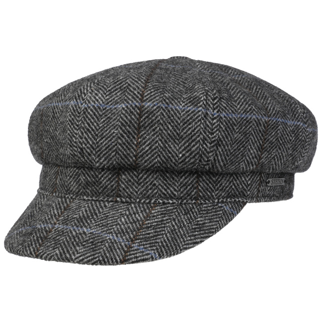 Brian - skóra | Klasyczny newsboy z kolekcji premium